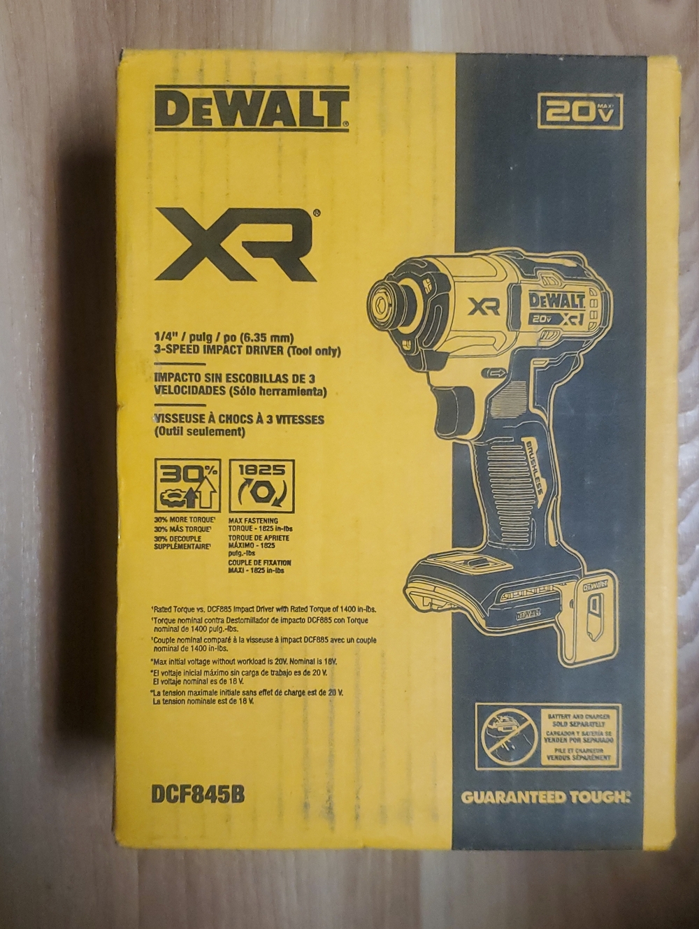 DeWalt XR 20V 1/4inch3speed Impact Cordless Driver - Yellow/Black Tool Only